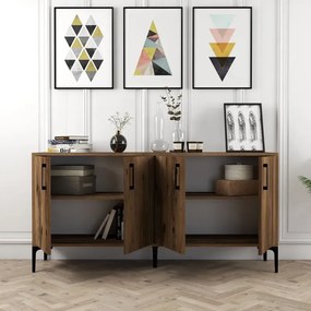 Stewehome Ξύλινος Μπουφές Μοντέρνος 160x35x78 cm