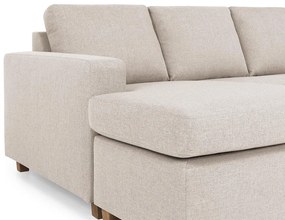 Γωνιακός Καναπές Scandinavian Choice C161, Δρυς, Beige, 344x199x80cm, Πόδια: Ξύλο | Epipla1.gr