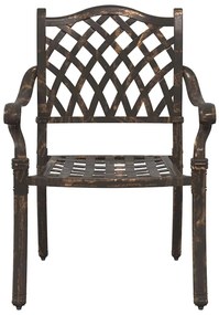 vidaXL Καρέκλα Κήπου 2 pcs Μπρονζέ 55 x 56.5 x 91εκ Αλουμίνιο
