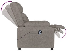 vidaXL Πολυθρόνα Ανακλινόμενη Ηλεκτρική Taupe Υφασμάτινη