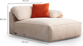 Corner Sofa Flamingo Corner 5 (L1+O1+Chlr) Cream