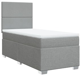 ΚΡΕΒΑΤΙ BOXSPRING ΜΕ ΣΤΡΩΜΑ ΑΝΟΙΧΤΟ ΓΚΡΙ 90X200 ΕΚ. ΥΦΑΣΜΑΤΙΝΟ 3290364