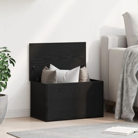 vidaXL Κιβώτιο Αποθήκευσης με Καπάκι Μαύρο Δρυς 60x35x35 εκ Κατασκευασμένο Ξύλο