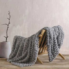 Κουβέρτα Καναπέ Bella Grey Ρυθμός 130x 180 130x180cm Ecological Fur