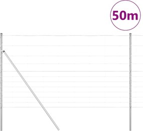 vidaXL Φράχτης Συρμάτινου Φράχτη 50 x 1,4 μ Γαλβανισμένος Χάλυβας