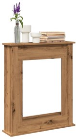 vidaXL Πλαίσιο Τζακιού Αρτισιανή Δρυς 75x20x87,5 εκ. από Επεξ. Ξύλο