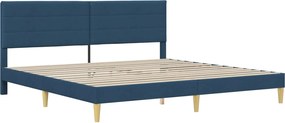 vidaXL Σκελετός Κρεβατιού Μπλε 200 x 200 cm Πολυεστέρας