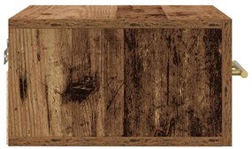 vidaXL Κομοδίνο 2 pcs Παλαιό ξύλο 35 x 35 x 20 εκ Επεξεργασμένο ξύλο