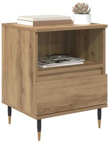 vidaXL Κομοδίνο Artisan Oak 40 x 35 x 50 εκ. Επεξεργασμένο ξύλο