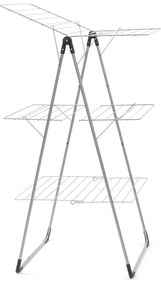 Brabantia 90300183 Πτυσσόμενη Απλώστρα Δαπέδου 23m, Metallic Grey