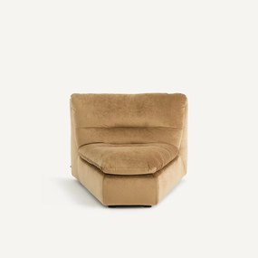 Γωνιακή πολυθρόνα σύνθεσης από λινό βελούδο, Giuliano