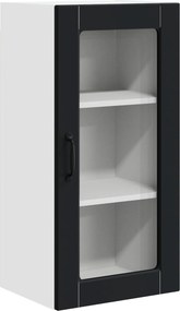 vidaXL Ραφιέρα τοίχου LUCCA 2 pcs Μαύρο 40 x 31 x 80 εκ.