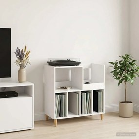 vidaXL Βάση πικάπ Λευκό 82 x 39,5 x 82,5 εκ Επεξεργασμένο Ξύλο