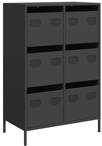 vidaXL Ντουλάπι Μαύρο 68 x 39 x 101,5 εκ. από Χάλυβα