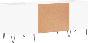 vidaXL Δισκοθήκη Λευκή 121 x 38 x 48 εκ. Επεξεργασμένο Ξύλο
