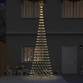 vidaXL LED Χριστουγεννιάτικο Δέντρο με βάση Θερμό λευκό 500 cm Μέταλλο