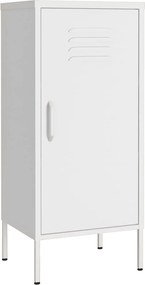 vidaXL Ντουλάπι Αποθήκευσης Λευκό 42,5x35x101,5 εκ. από Ατσάλι