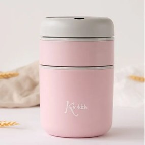 Θερμοδοχείο Φαγητού Kiokids με Κουταλάκι Ροζ 710ml.