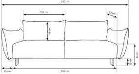 Καναπές - κρεβάτι Laurie-Ladi