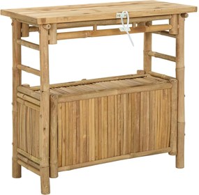 vidaXL Τραπέζι κονσόλας με ράφι Φυσικό 80 x 35 x 75 cm Μπαμπού