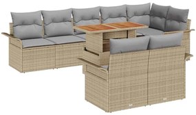vidaXL Σετ Καναπέ Κήπου 9 pcs μπεζ και ανοιχτό γκρι 100 x 55 x 73 εκ