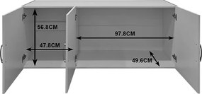 Πατάρι ντουλάπας τρίφυλλο Alvia pakoworld wenge 150x51x60εκ