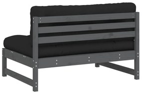 vidaXL Καναπές Μεσαίος Γκρι 120 x 80 εκ. από Μασίφ Ξύλο Πεύκου