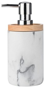 Δοχείο Κρεμοσάπουνου Marble 02-21795 360ml White-Natural Estia Polyresin