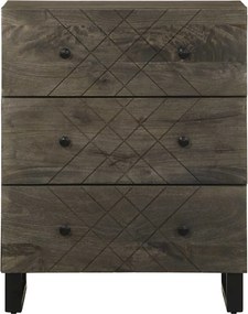 vidaXL Μπουφές Μαύρο 60x33x75 cm Μασίφ Ξύλο Μάνγκο