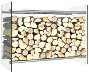 vidaXL Ράφι Καυσόξυλων Διαφανές 80 x 35 x 60 εκ. Γυάλινο