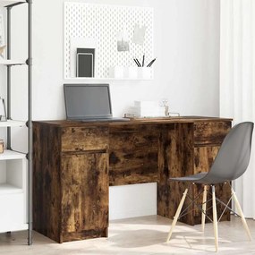 vidaXL γραφείο  Καπνιστό Δρυς 140x49x76 εκ. Επεξεργασμένο ξύλο