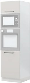Επιδαπέδιο ντουλάπι φούρνου ψηλό Modena K21-60-RM-Λευκό γυαλιστερό - Γκρι Ανοιχτό