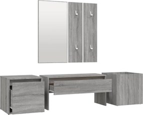 vidaXL Σετ Επίπλων Διαδρόμου Γκρι Sonoma Επεξεργασμένο Ξύλο