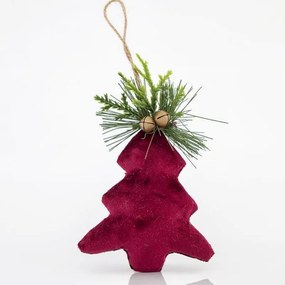 Magic Christmas Δεντράκι Βελούδινο Κόκκινο 9.5x14x3cm 600-43866