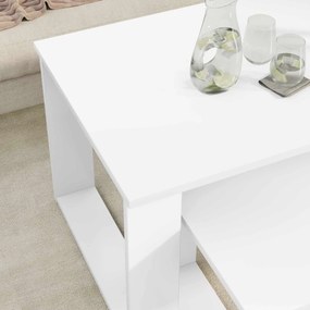 vidaXL Σετ Τραπεζιού Για Καφέ 2 pcs Λευκό 100 x 50 x 42 εκ