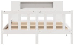 vidaXL Κρεβάτι Βιβλιοθήκη Χωρίς Στρώμα 120x190 εκ Μασίφ Ξύλο Πεύκου