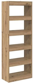 vidaXL Βιβλιοθήκη artisan δρυς 60 x 30 x 166 εκ Επεξεργασμένο ξύλο