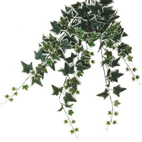 Τεχνητό Κρεμαστό Φυτό Κισσός 00-00-1838 100cm Green-White Marhome Συνθετικό Υλικό