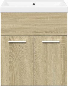 vidaXL Σετ Επίπλων Μπάνιου 2 Τεμαχίων Sonoma Δρυς Επεξεργασμένο Ξύλο