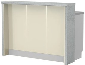Πάγκος νησίδας Modena-Μήκος: 135 εκ.-Μπεζ-Chromix Silver