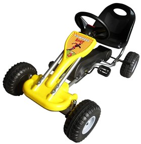 vidaXL Go Kart με Πετάλια Κίτρινο