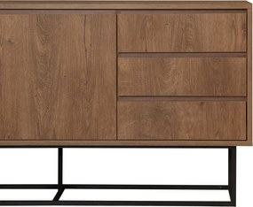 Μπουφές Καρυδιά / Μαύρο RUBA 140x36x72