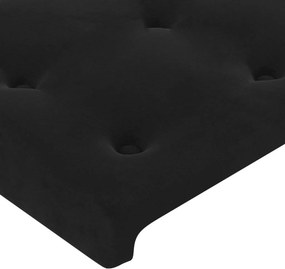 vidaXL Κεφαλάρι Μαύρο Βελούδινο 80x5x118/128 εκ.
