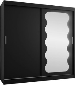 Ντουλάπα Spoti 200 Συρόμενη-Μαύρο