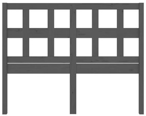vidaXL Κεφαλάρι Κρεβατιού Γκρι 155,5 x 4 x 100 εκ. Μασίφ Ξύλο Πεύκου