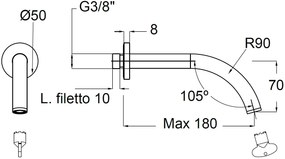 Στόμιο μπανιέρας AISI316 Latorre-Inox