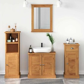 vidaXL Σετ Επίπλων Μπάνιου με συρτάρι 4 pcs καφέ μελί 37 x 34 x 110 εκ