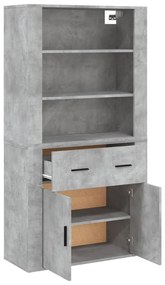 vidaXL Ντουλάπι Γκρι Σκυροδέματος από Επεξεργασμένο Ξύλο