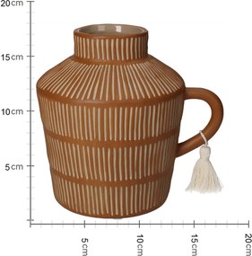 Βάζο ArteLibre Καφέ Κεραμικό 18.4x14.8x17.9cm
