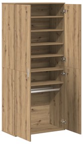 vidaXL Υψηλή Ντουλάπα Ξύλο Καρυδιά 80x39x178 εκ Επεξεργασμένο Ξύλο